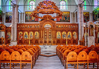 kostel, kaple, pohled na kostel, Řecko, uvnitř, uctívání, náboženství, architektura, Bůh, budova, křesťanství