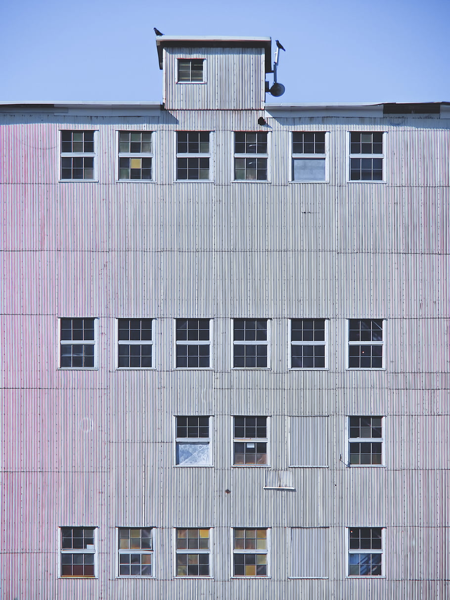 industrial, building, facade, exterior, metal, warehouse, commercial, minimal, design, business, wall