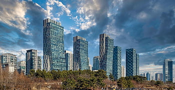 buildings, skyscrapers, urban, skyline, city, south Korea, songdo, incheon