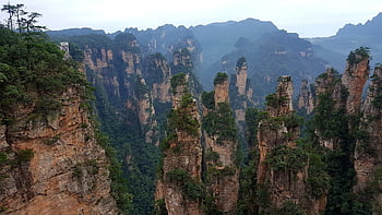 zhangjiajie, krajina, wulingyuan, nádherný výhled, vrcholy, Čínská lidová republika, cestovat, scenérie, Příroda, Skála, velikost