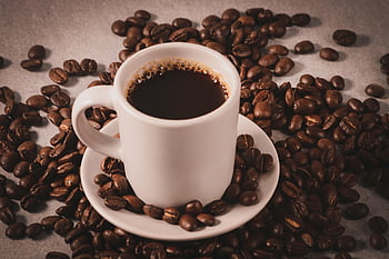 tasse, café, tasse à café, grains de café, caféine, arôme, rôti, des haricots, boisson, stimulant, Expresso