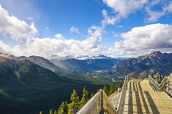 banff, Kanada, hora, krajina, cestovní ruch, skalnaté hory, výhled, Příroda, Pohled, vrcholy, les