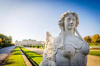 statue, sculpture, castle, baroque, world Heritage, belvedere, vienna, austria, prinz Eugen, unesco, tourism