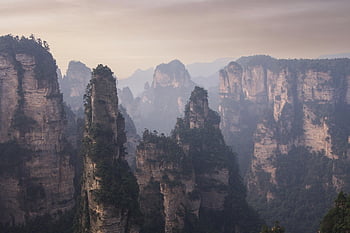 Čínská lidová republika, Nákladové účetnictví, zhangjiajie, krajina, scenérie, cestovat, wulingyuan, hora, nádherný výhled, vrcholy, Příroda