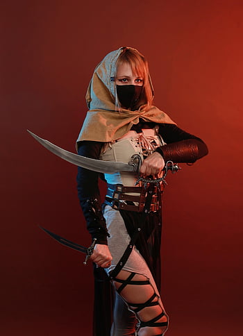 cosplay, fantasy, assassin's Creed, warrior, costume, mercenary, killer, woman, caucasian, assassin, saber