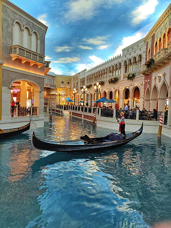jízda gondola, Benátské letovisko, vnitřní kanál, las vegas, scénická jízda, gondola, letovisko, vnitřní vodní cesta, Atrakce v Las Vegas, benátské las vegas, gondolier