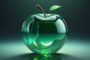 apple, fruit, food, organic, glass, glass Art, glass Blowing, handwork
