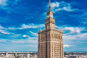 grattacielo, orizzonte, architettura, paesaggio urbano, costruzione moderna, urbano, Polonia, quartiere degli affari, alto aumento, città, metropolitano