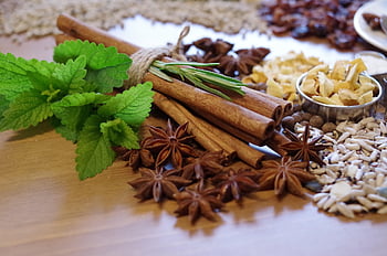 fahéj, gyógynövények, bors, főzés, étkezés, aroma, konyha, összetevők, szegfűszeg, aromás, gyömbér