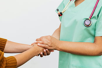 Handshake, Handshake pacienta, Důvěra ve zdravotnictví, Empatie ve zdravotnictví, Detailní handshake, Lékařská důvěra, Připojení zdravotní péče, lékaře a pacienta, Handshake Healthcare, Lékařská empatie, trpělivá péče