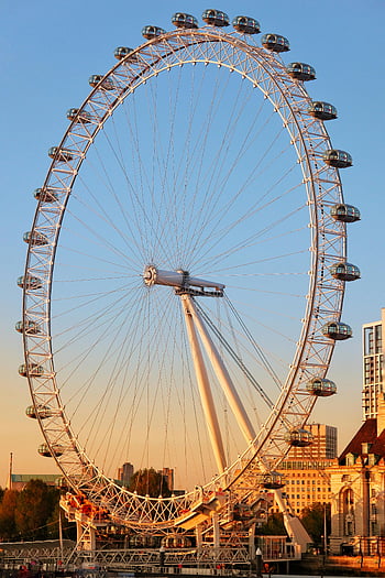 London Eye, Ferris wheel, sunset, stunning view, grandeur, white Ferris wheel, London, cityscape, observation wheel, landmark, architecture