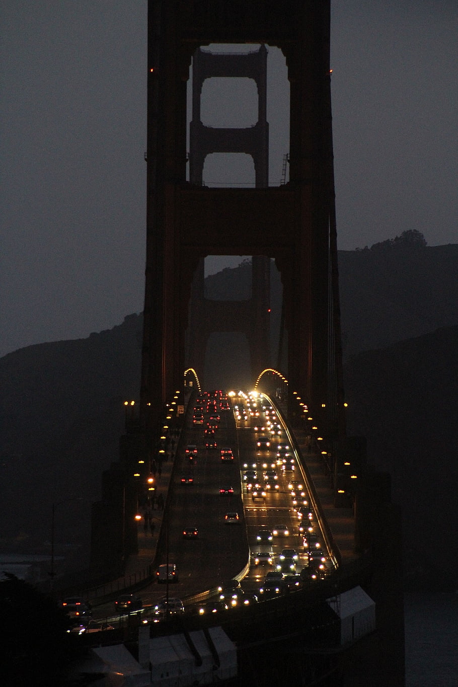 San Francisco, puerta Dorada, puente, luces