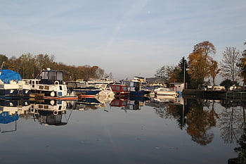 Canale Reno-Erne, canale, natura, Barche, bacino, acqua, porta, marina, porto, herne, Serratura Herne-Ost