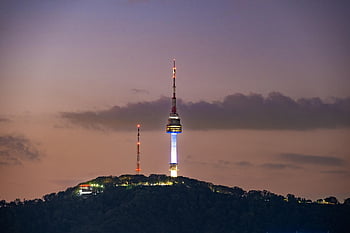 night View, namsan Tower, seoul, south Korea, republic Of Korea, building, city, namsan Seoul Tower, night, evening