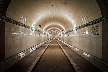 hamburg, tunnel, old Elbe Tunnel, underground, path