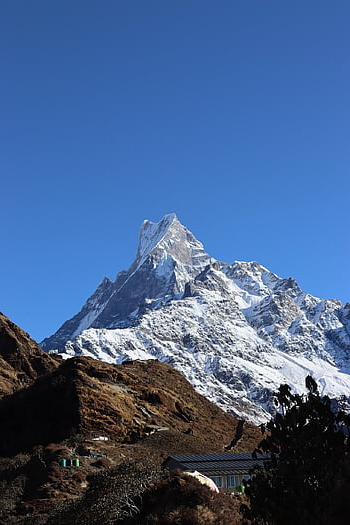 Montagne, queue de poisson, himalaya, Népal, neige, du froid, colline, paysage, la nature