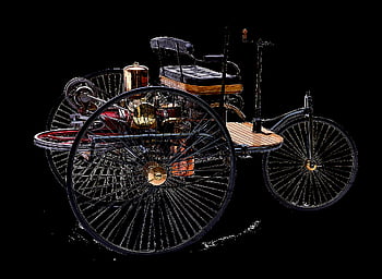 izolovaný, Patentovaný motorový vůz, Benz a Co v Mannheimu, tapety na plochu, starožitné auto, benz, klasický, starý, Oldtimer Car, vozy, auto