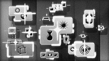 AI generated graphic, random icons, futuristic abstract, glowing geometric shapes, sparkles, abstract image, geometric design, abstract art, digital art, abstract composition, abstract background