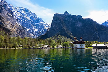 mountains, lake, alps, königssee, watsmann East Face, nature, berchtesgaden, bartholomä St, to Travel, explore, outdoors