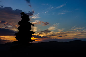 sky, end Of Afternoon, nature, eventide, landscape, sun, silhouette, afternoon, clouds, horizon, twilight