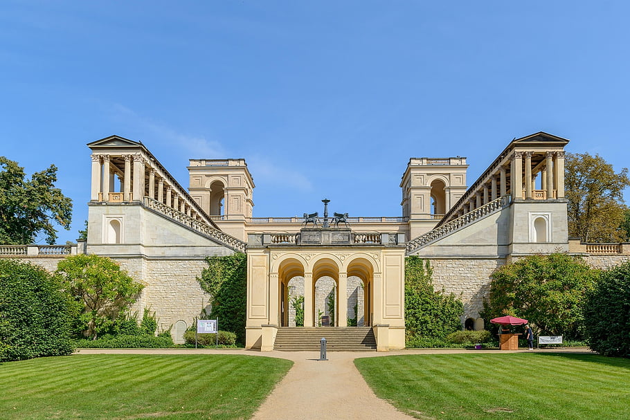 hrad, architektura, Potsdam, belvedere, architektonický styl, historické místo, mezník