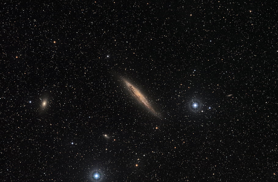 NGC 4945, spirální galaxie, centaurus, ESO 219-28, ESO 219-27, Centaurus a M83 Skupina, Hluboká obloha, Astronomický obraz, Galaxy Cluster, noční obloha, hvězd