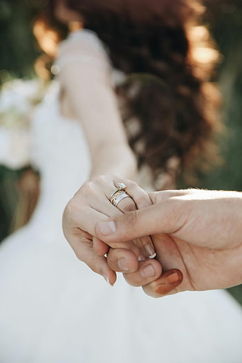 bride hand, rings, close-up, bride and groom, holding hands, love, unity, wedding, wedding rings, couple, romantic