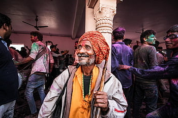 old Man, pagri, indian, turban, smile, happy, elderly, senior, aged, people, powder Festival