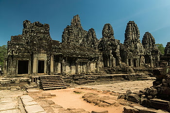 Tempio di Bayon, Angkor Wat, Cambogia, architettura antica, Angkor Thom, patrimonio mondiale dell'unesco, sito storico, strutture in pietra, rovine del tempio, destinazione del viaggio, Sud-est asiatico