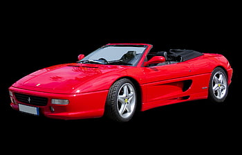 doprava, provoz, automobil, ferrari, Červené, konvertibilní, sportovní auto, rychle, luxus, izolovaný