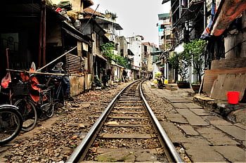železnice, výlet, Hanoi, Vietnam, město, Asie, cestovní ruch