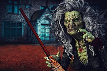předvečer Všech svatých, čarodějnice, ikona, Ikona čarodějnice, mystik, nadreálný, fantazie, mytické stvoření, Mystická postava, hrůzný, chlazení