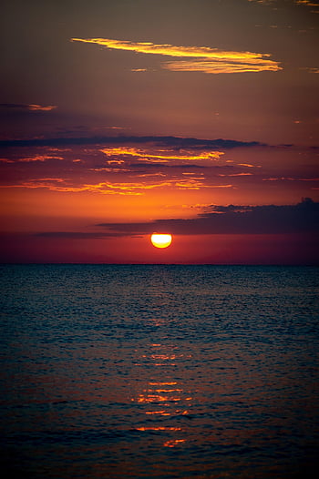 dawn, sunset, ocean, beautiful Wallpaper, phone Wallpaper, sea, gulf Of Mexico, samsung Wallpaper, atlantic Ocean, caribbean, mobile Wallpaper