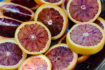 bloedsinaasappel, fruit, voedsel, citrus-, oranje, plakjes, rijp, toetje, gezond, tropisch, biologisch