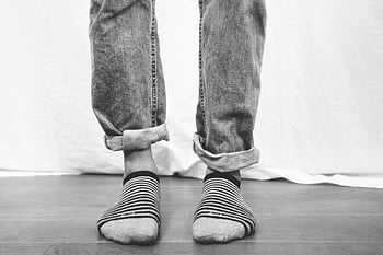 feet legs person, black and white, casual, feet, jeans, legs, monochrome, people, person, relaxed, socks