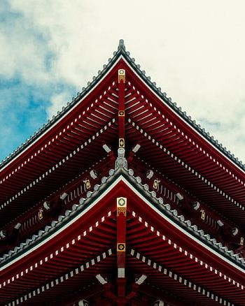 střecha, chrám, budova, Japonsko, architektura, asakusa, kultura, cestovní ruch, buddhismus, turista, tradice