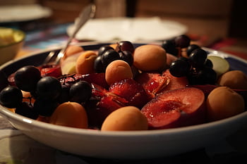 fruit, to Eat Healthy Food, snack, enjoy The Meal, fresh Fruits, plums, apricots, grapes