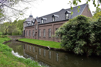 Hrad D'erp, hradní příkop, Nizozemí, baarlo, hrad, historické místo, architektura, krajina