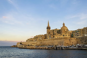 valletta, Malta, město, architektura, moře, cestovat, budova, středomoří, voda, mezník, krajina