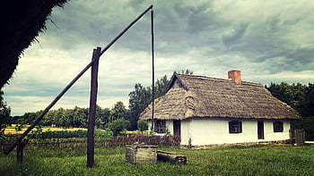 chalupa, Dům, hospodařit, Polsko, etnografie, sierpc, Muzeum masovských vesnic, starý