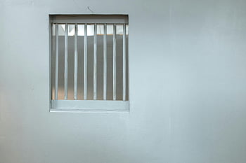 white steel bars, window, minimalist wall, small barred window, confinement, white wall, minimalist design, barred window, confinement symbol, interior design, architectural detail