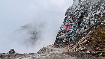 La via di Locke, strada di montagna, nebbia, Alba, mattina presto, nebbia mattutina, Gannan, Cina, natura, Inesplorato, nebbia di montagna