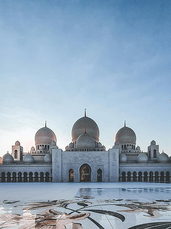 Sheikh Zayed Grand Mosque, Abu Dhabi, sunrise, domes, iconic, stunning view, architecture, UAE, Islamic, landmark, reflection