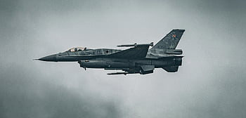 stíhačka, f-16, nebe, hechtel-eksel, dynamické zachycení, stoupající, vojenských letadel, letectví, letecký pohled, let, tryskové letadlo