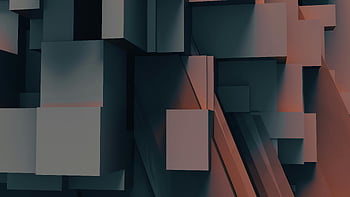 geometrical graphic design, abstract composition, interlocking geometric cubes, subtle lighting, shadows, 3D art, modern design, geometric shapes, abstract art, digital art, minimalist design