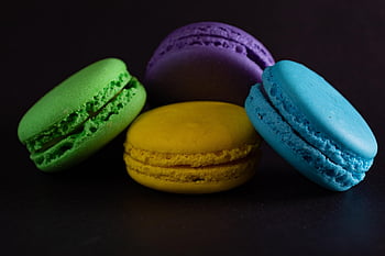 macarons, cukroví, cookies, sušenky, sladkost, okusovat, dezert, pečivo, jídlo, Lahodné, francouzština