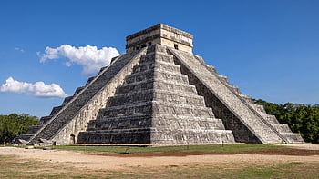 el castillo, chichen itza, yucatan, Mexiko, pyramida, jasné modré nebe, kultovní mezník, starověký May, archeologické naleziště, cíl cesty
