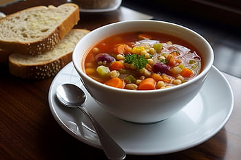 la minestra, cibo, verdura, pasto, ciotola, cena, carne, piatto, pranzo, salutare, pomodoro