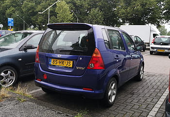 daihatsu, Yrv, 2001, auto, amsterdam, targa, 85-HK-JS, blu, hatchback, parcheggiata, veicolo