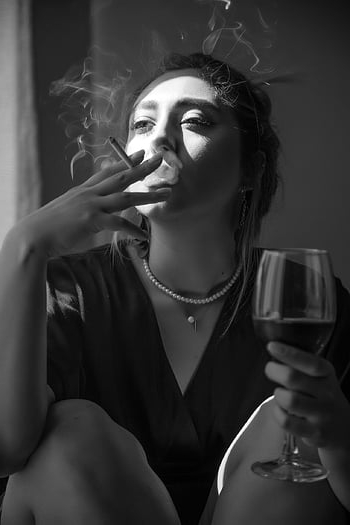žena, cigareta, kouření, tvář, Modelka, ženský, Írán, portrét, dívka